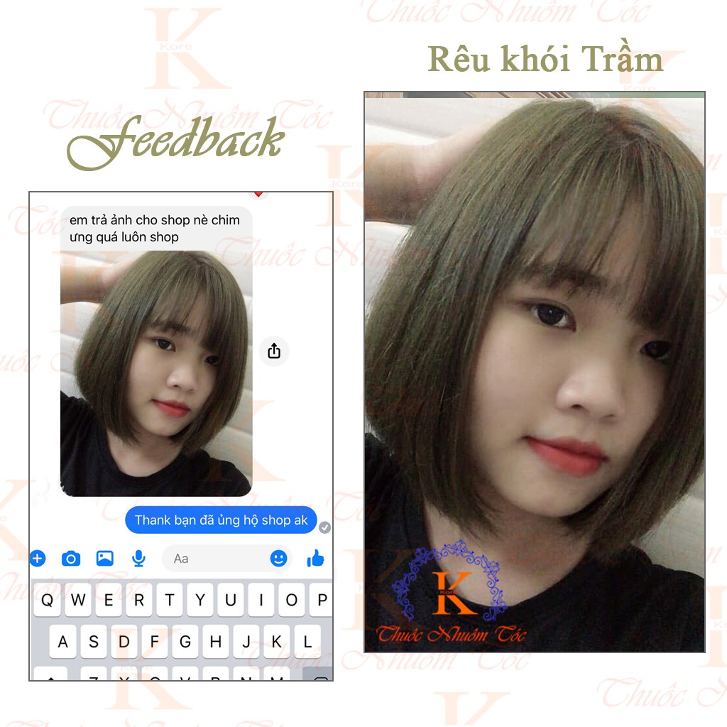 (KHÔNG TẨY) Thuốc nhuộm tóc RÊU KHÓI TRẦM Chenglovehairs, Chengloveshair, Chengloveshairs, Chenglovehair