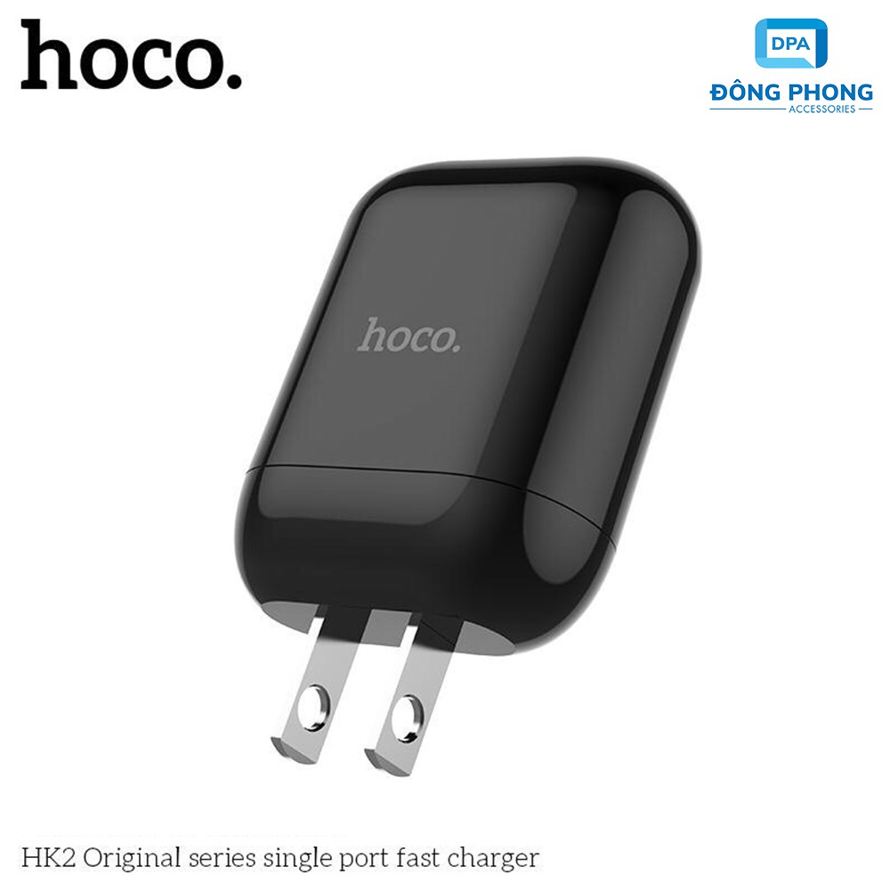 Củ Sạc Hoco HK2 Chính Hãng 3.4A Chân Sạc Dẹt Tiêu Chuẩn