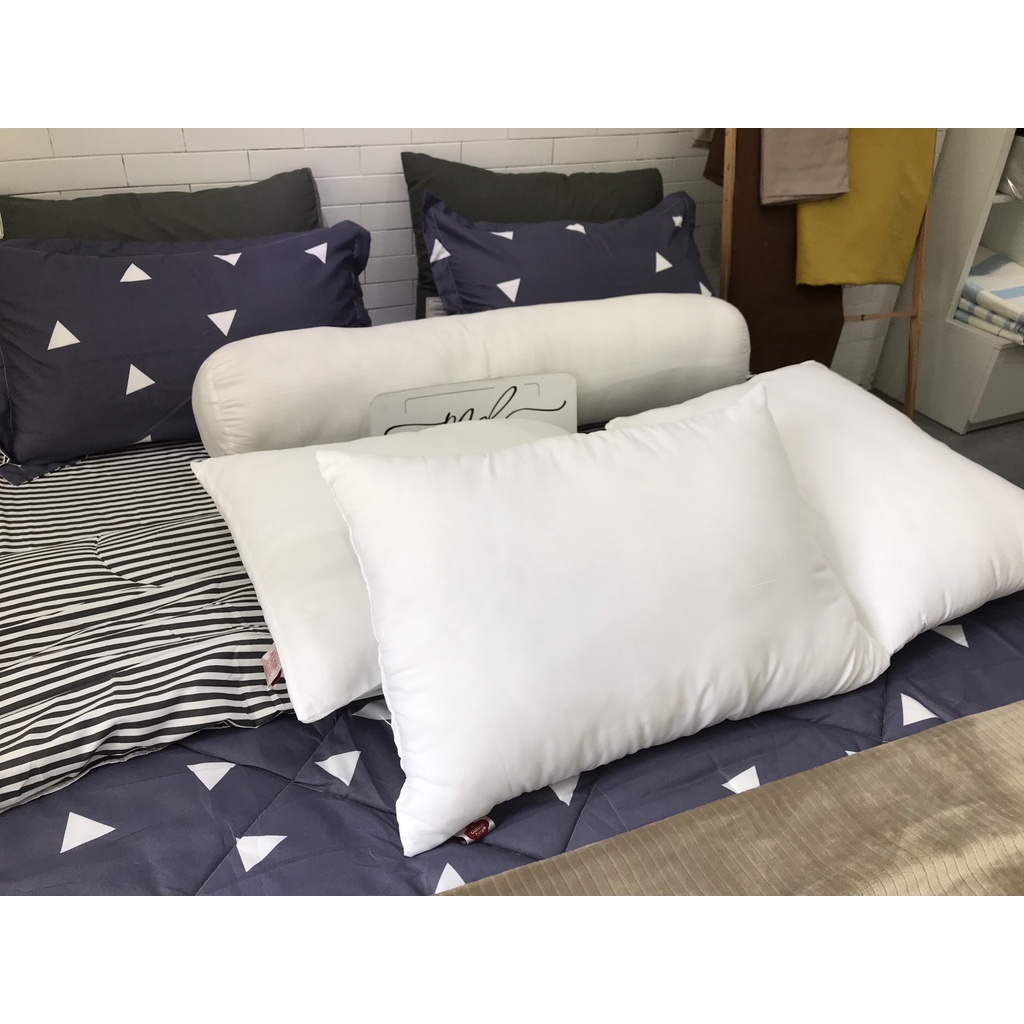 01 Ruột gối nằm người lớn 50x70 cm  VIE HOME Bedding, bông nhân tạo loại thấp nhẹ 1kg/ ruột