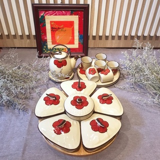  Khay mứt Tết - khay đựng bánh kẹo Tết - Gốm sứ Bát Tràng cao cấp 