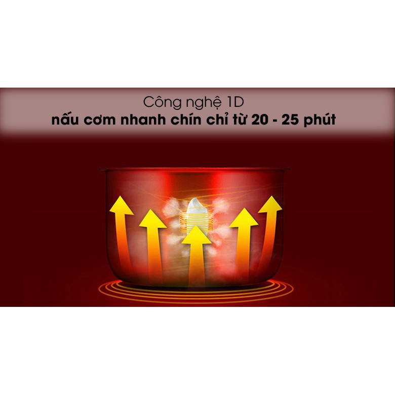 Nồi cơm điện cơ nắp rời lòng nồi chống dính 1.8L Toshiba RC-18MH1PV / RC-18MH2PV 700W - Hàng chính hãng