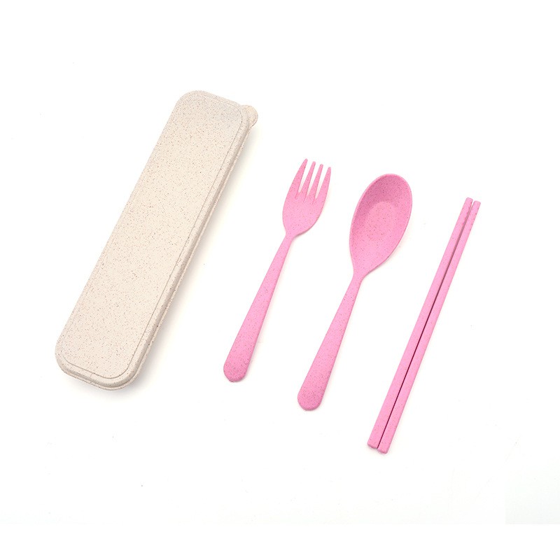 KATELV Set 3 dụng cụ bàn ăn chất liệu sợi lúa mạch thân thiện với môi trường