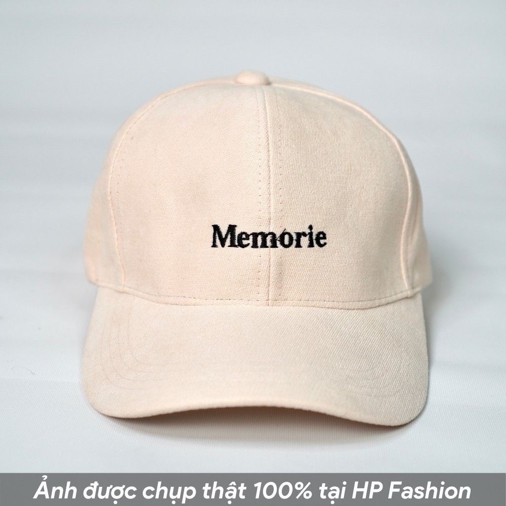 Mũ lưỡi trai thêu chữ Memorie phong cách form unisex nam nữ