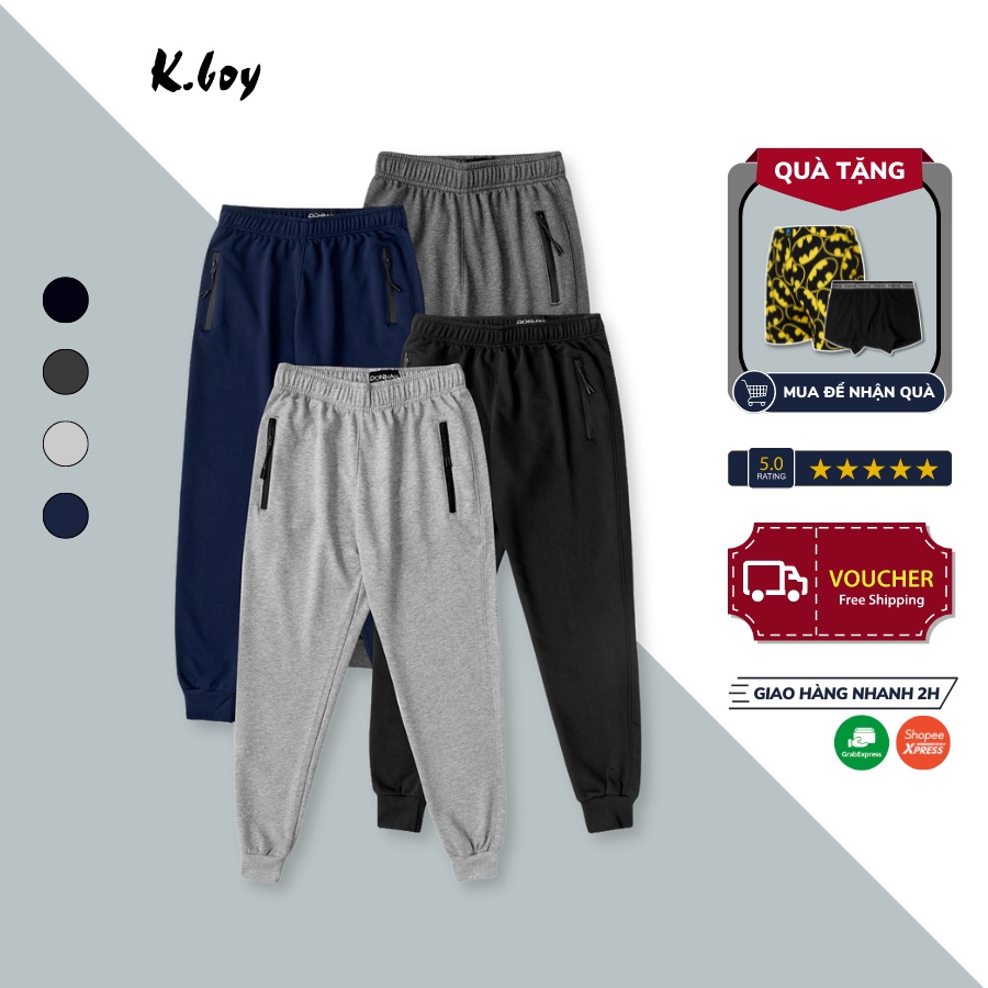 Quần jogger cao cấp thoáng mát thích hợp thể thao , dạo phố, gym ,Quần jogger nam thun da cá JG08