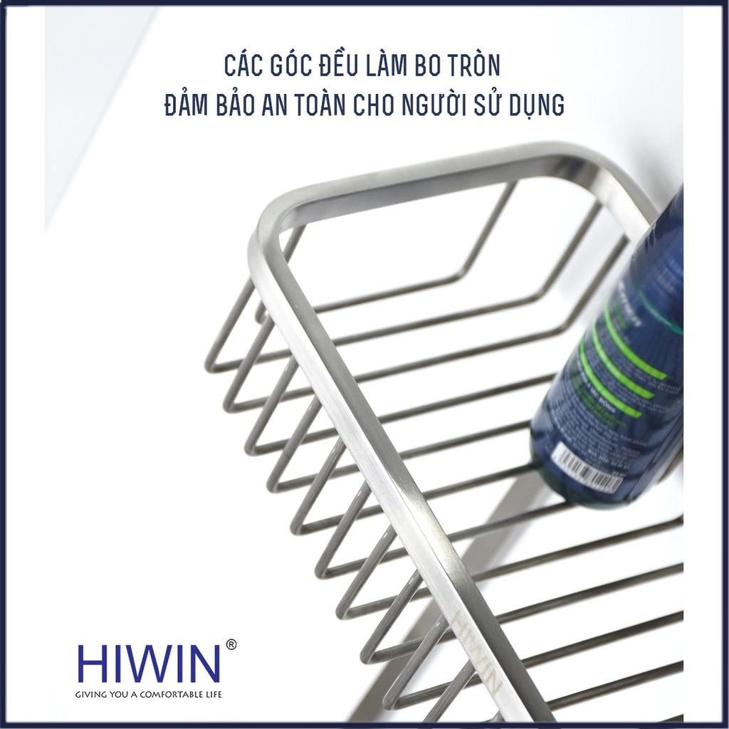 Kệ inox nhà tắm 2 tầng chữ nhật tiện lợi inox 304 cao cấp kích thước 265*125*340mm HIWIN Y-207