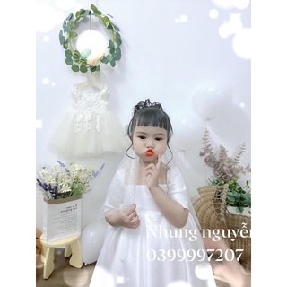 Váy công chúa angel Nhung Nguyễn Váy Đầm Công chúa Bé Gái Cao Cấp Tặng Kèm Cài