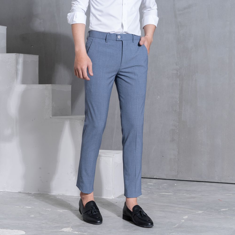 Quần âu nam vải cotton siêu co dãn slim-fit Edana Menswear, chống nhăn, chống xù ,dành người cân nặng 45 -78kg