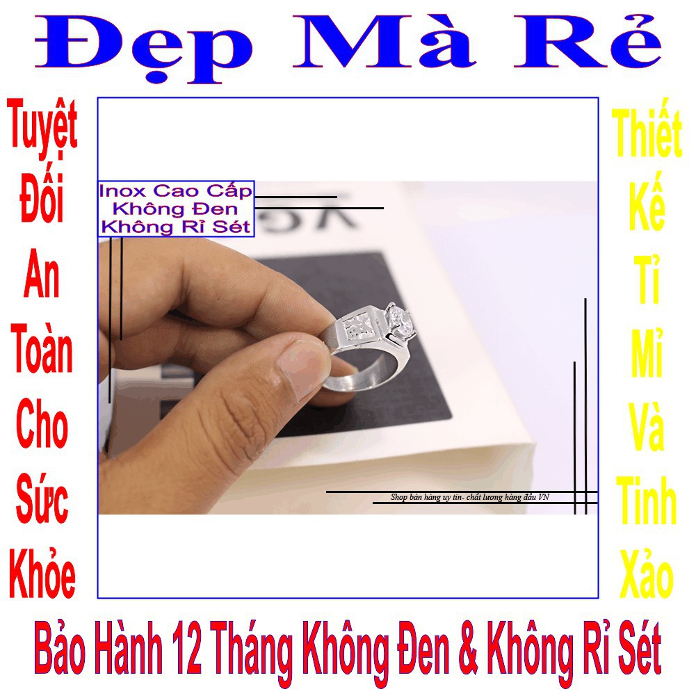 Nhẫn nam đẹp giá rẻ Chữ Phước