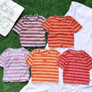 Áo kiểu croptop SỌC cut-out