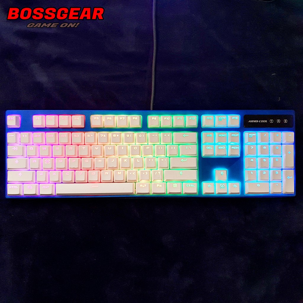 Bàn Phím Cơ Armscool HK107 RGB màu Xanh Trắng ( Blue Switch, LED RGB )