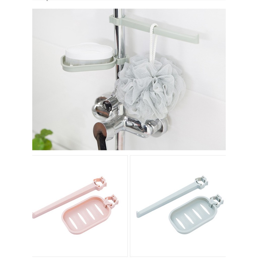 Kệ Gắn Bồn Rửa Chén - Thanh Treo Khăn, Giá Để Xà Phòng, Đồ Dùng 2 Tầng 4747