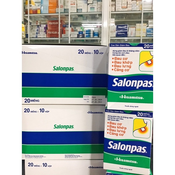 Dán giảm đau SALONPAS hộp 20 miếng