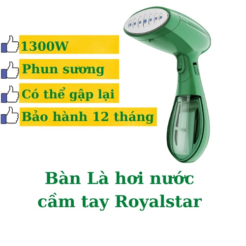 Bàn là hơi nước cầm tay Royalstar GT130D 1300W có thể gập lại mang theo dễ dàng - Bàn ủi hơi nước cầm tay Royalstar