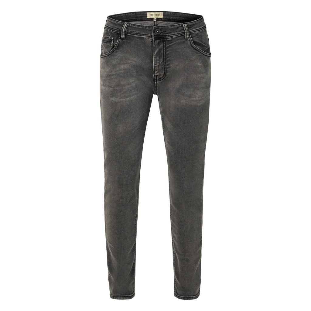 Quần jean nam streetwear cao cấp FNOS NZ6 màu xám trơn form slimfit jean thun co giãn