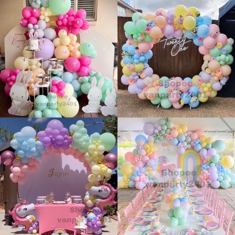 Bóng pastel macaron size 25cm  trang trí sinh nhật, party, cưới hỏi, thôi nôi, đầy tháng, khai trương
