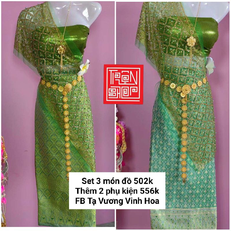 Trang phục Thái Lan xinh xắn set 5 món mẫu mới đa dạng và về liên tục