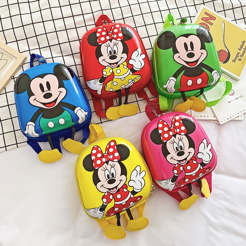 DISNEY Ba Lô Hình Chuột Mickey Minnie Dễ Thương Cho Bé