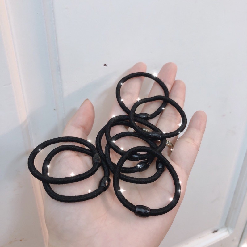 Chun buộc tóc hoạ tiết trơn hàn quốc siêu dai siêu bền thun buộc tóc