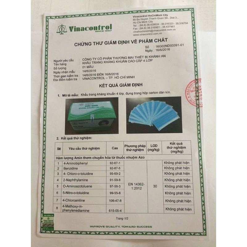 Hộp 50 Cái Khẩu Trang Khánh An Người Lớn