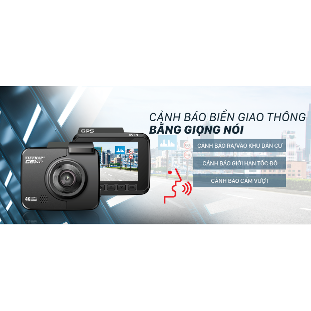 Vietmap C61 Pro - Camera hành trình cảnh báo giao thông giọng nói - ghi hình 4K - HÀNG CHÍNH HÃNG