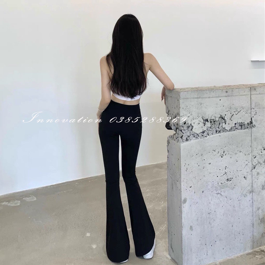 Quần Ống Loe Nữ BIG SIZE Lưng Cao Siêu Dài Chất Thun Co Dãn Dày Dặn TA-218