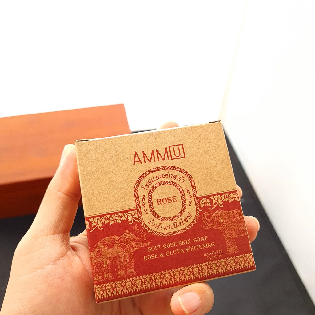 [Độc Quyền] Xà phòng trắng da Thái Lan AMMU làm mờ thâm Soft Rose Skin Soap 65g | BigBuy360 - bigbuy360.vn