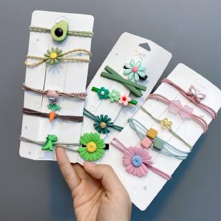 1 set dây buộc tóc cao su co giãn đơn giản dành cho nữ