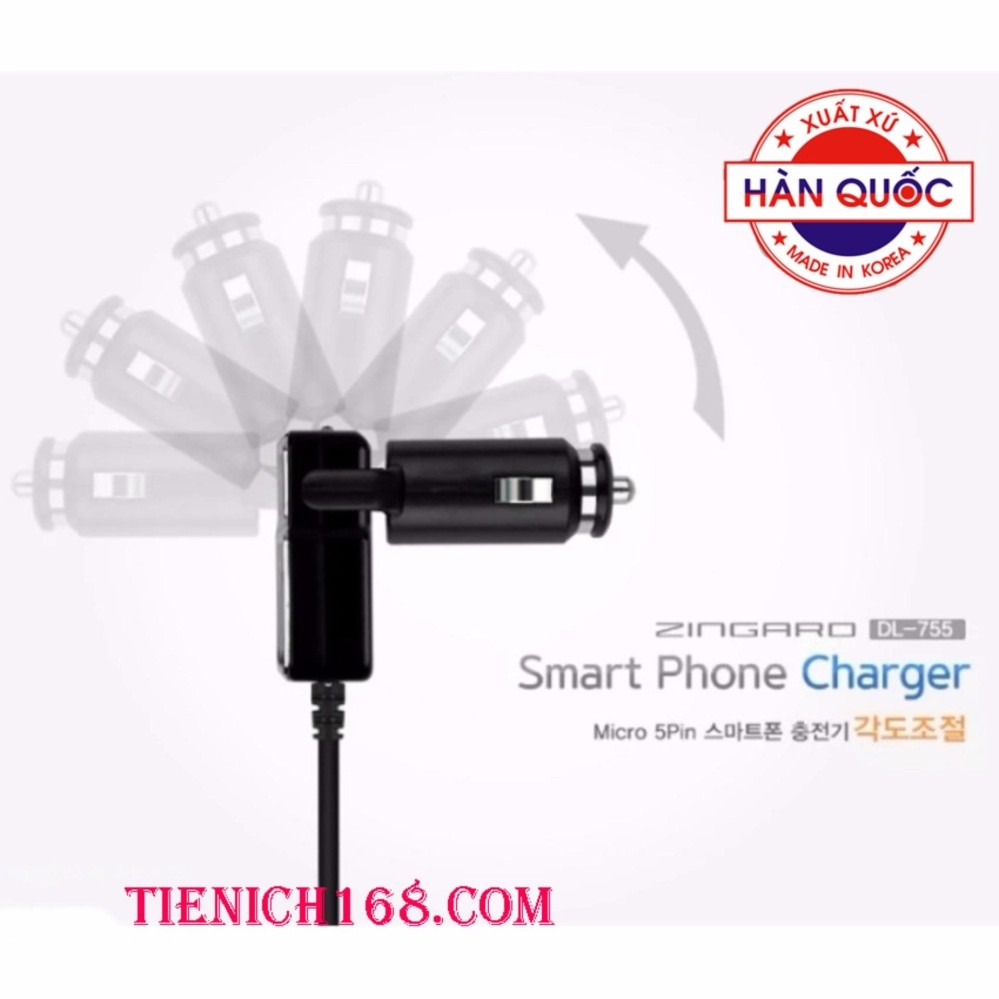 Sạc Điện Thoại Trên Ô tô Zingaro Korea DL-755 TI776