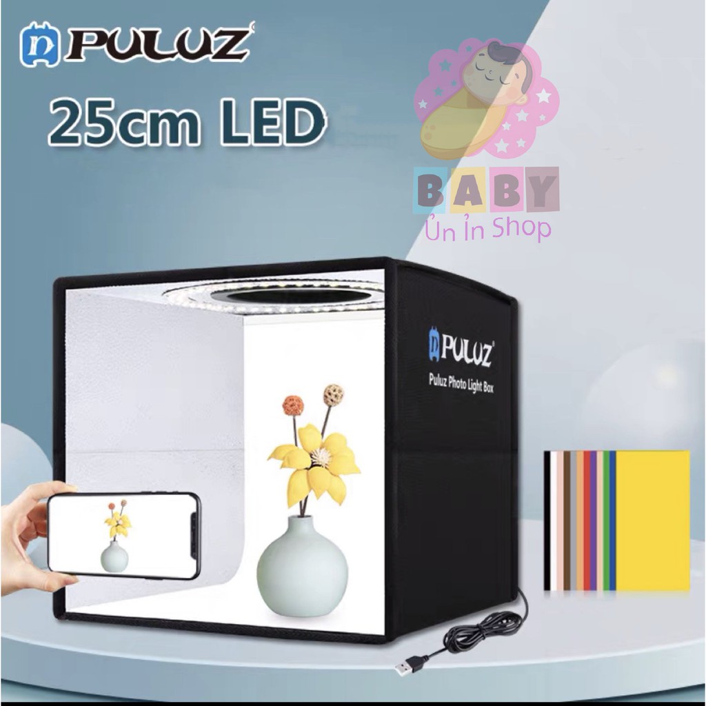 HỘP CHỤP ẢNH SẢN PHẨM PULUZ SZ 25*25 MÀU ĐEN