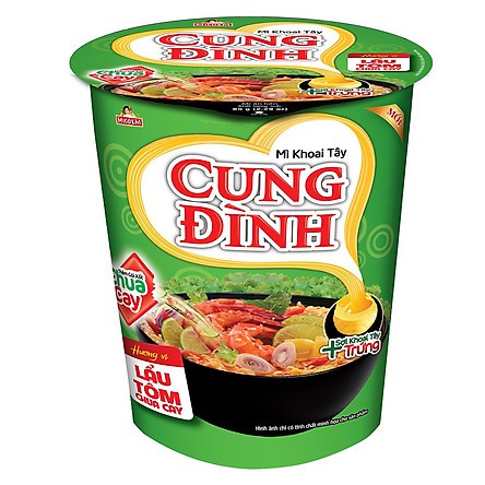 Mì ly cung đình lẩu tôm chua cay 71g x 24 ly