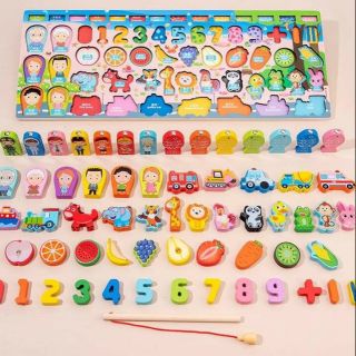 Bộ Đồ Chơi Bảng Số Thông Minh, Bộ Câu Cá Và Ghép Số 62 Chi Tiết ( Sẵn Hàng)