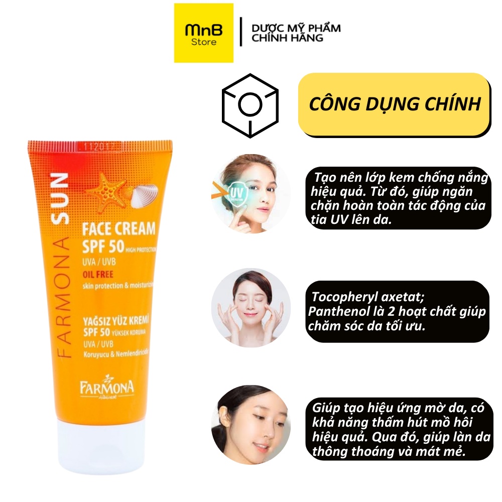 Kem chống nắng Farmona Sun Face Cream SPF 50+ 50ml