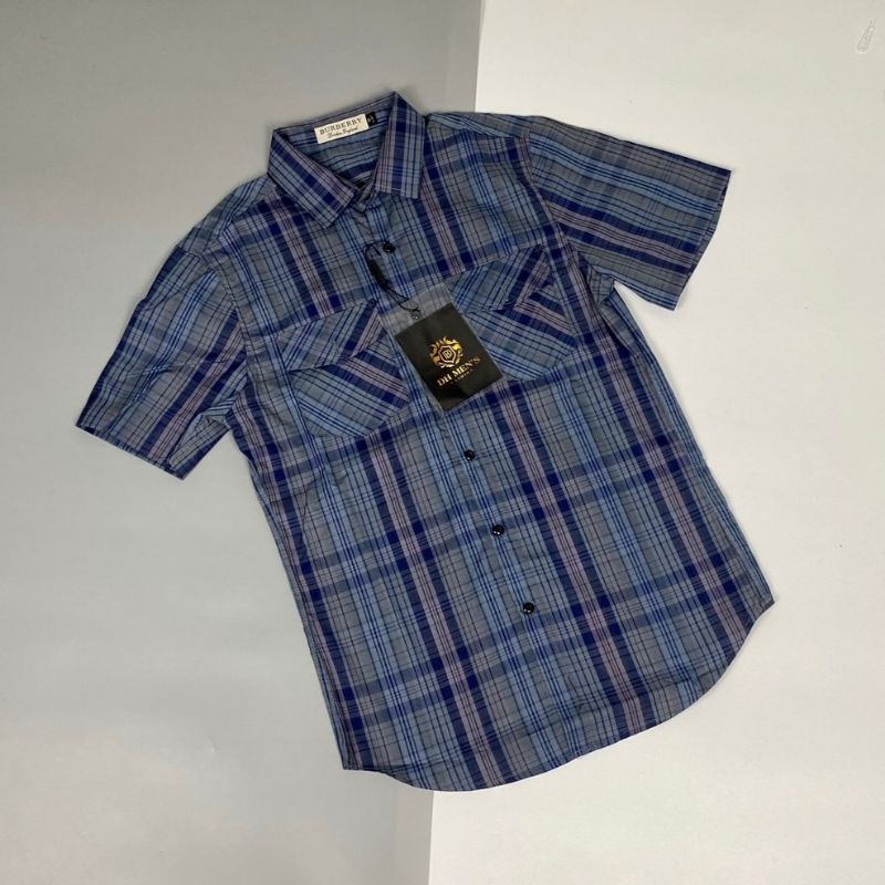 Áo sơ mi nam bbr ngắn tay kẻ sọc caro , chất liệu cotton không phai màu thấm hút mồ hồi cực kỳ tốt