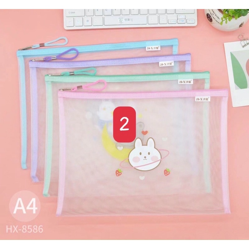 10 Túi Lưới A4 Đựng Đồ Dùng Học Sinh :Kích Thước 34 x 25 cm(mã số 8476)