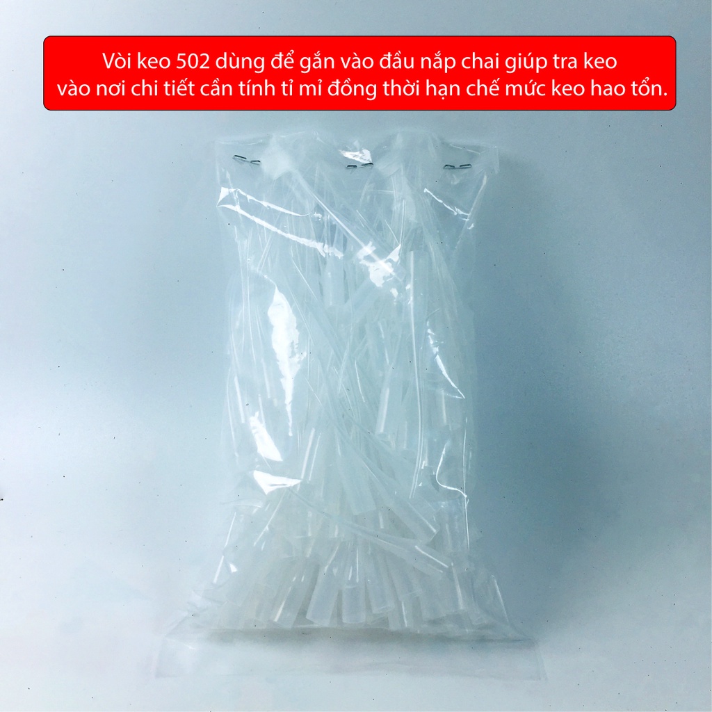 Râu keo 502, vòi keo 502 trọng lượng 50g