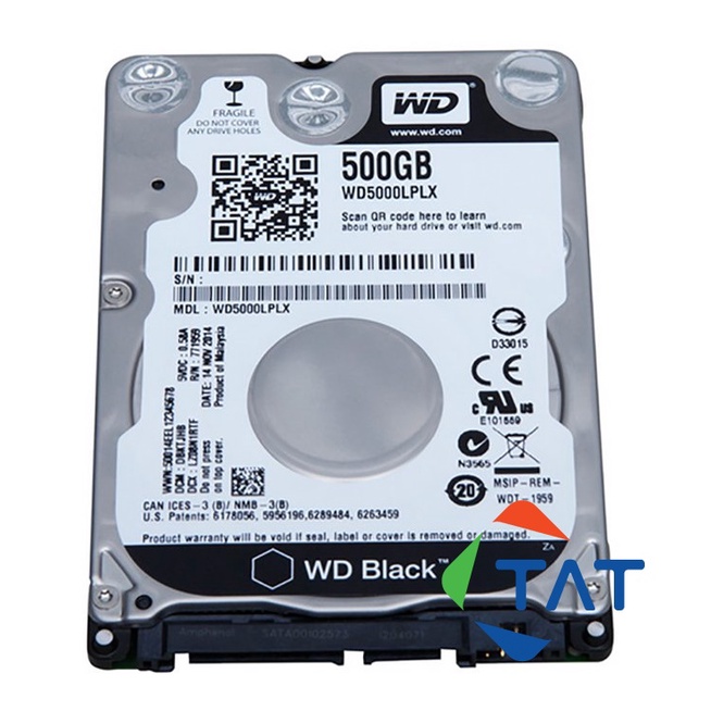 Ổ Cứng HDD Laptop 500GB WD Black 7200rpm 2.5 inch Chính Hãng - Bảo hành 24 tháng