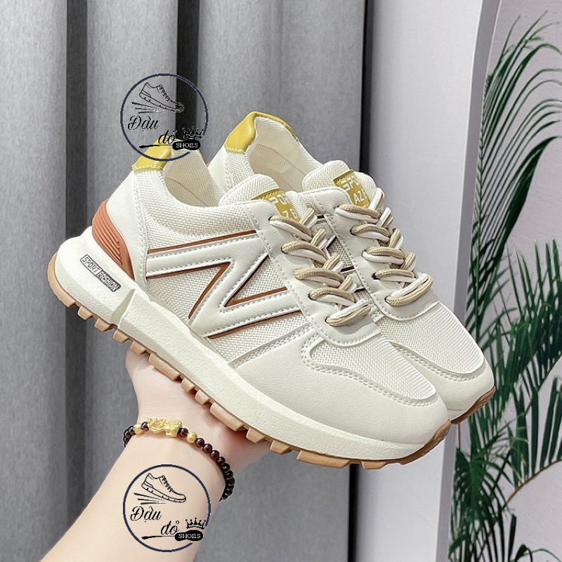 Giày thể thao nữ chữ N phối hai dây siêu nhẹ