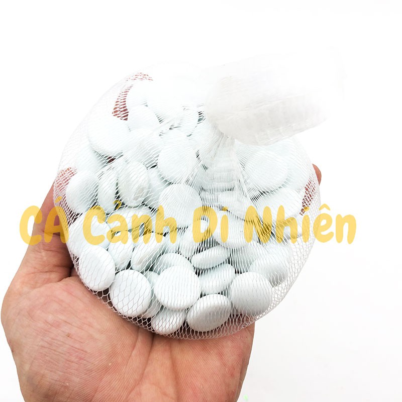 Sỏi thủy tinh màu TRẮNG 350G trang trí cho hồ cá cảnh