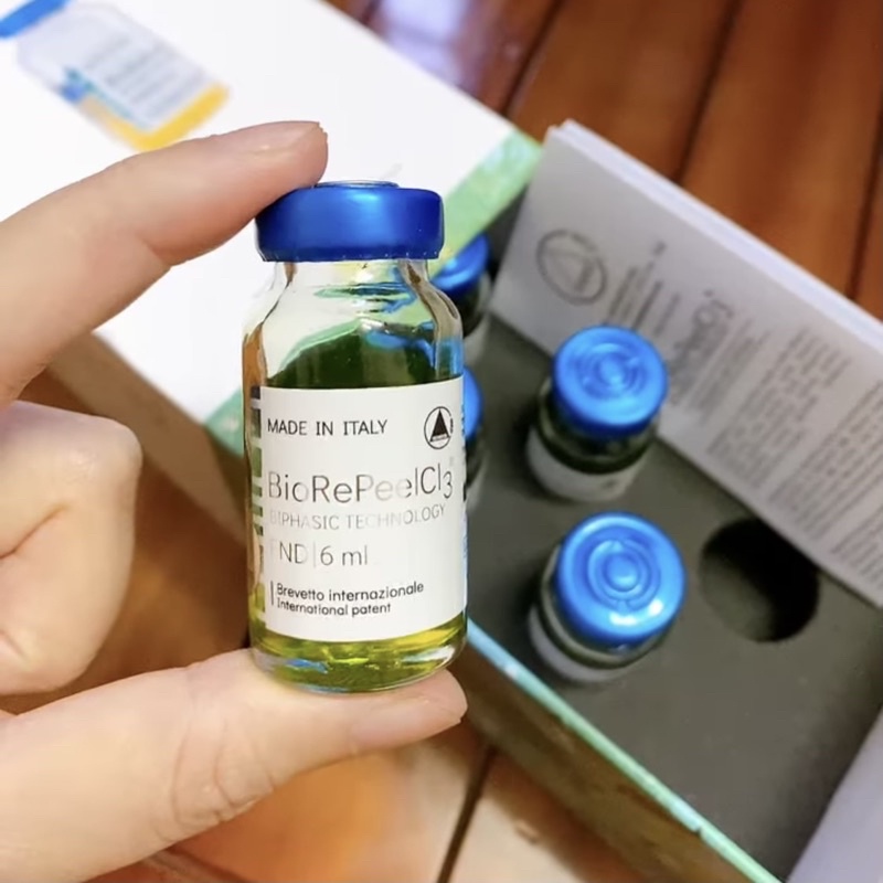 Lẻ 1 lọ 6ml- Tinh chất peel da căng bóng giảm mụn BioRePeel Cl3 Italy