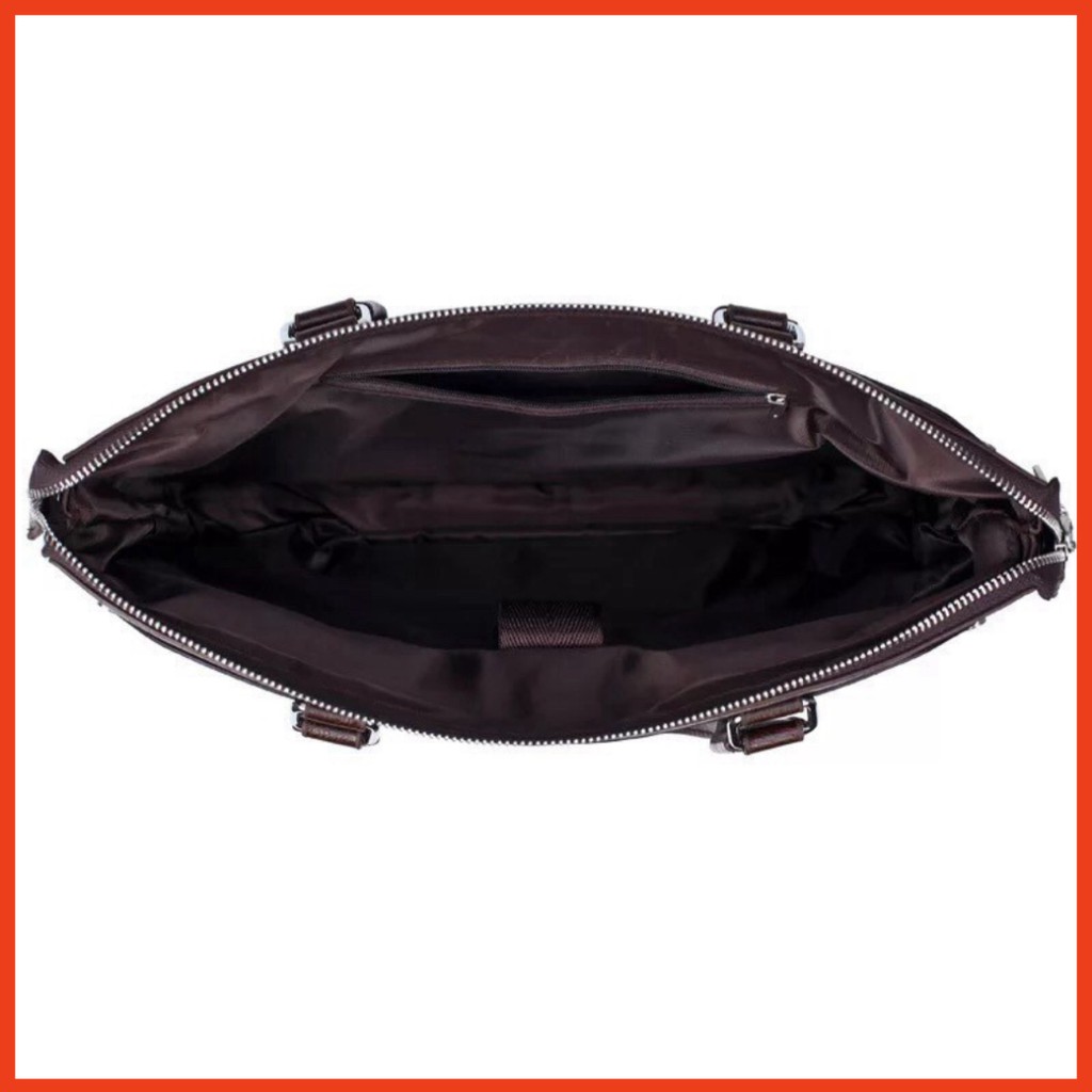 Túi xách cặp da đựng laptop công sở JEEP BULUO 38x28x6cm (Nâu đậm-Nâu sáng-Đen) | BigBuy360 - bigbuy360.vn