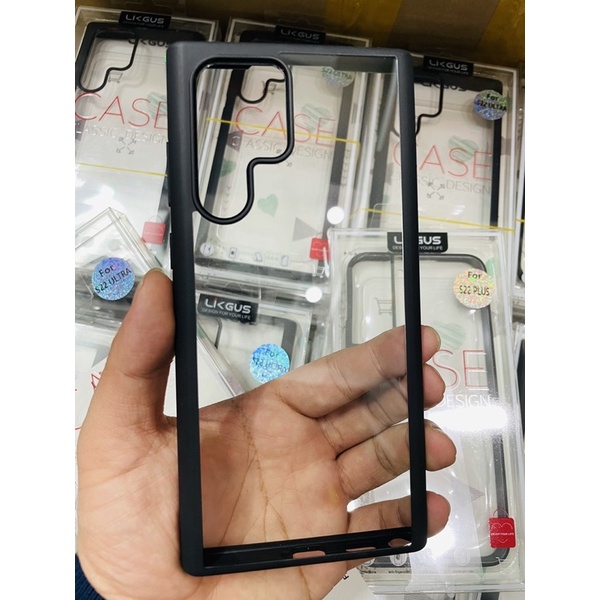 Ốp Likgus lưng meka chống ố viền màu cho samsung S22/S22plus/S22ultra