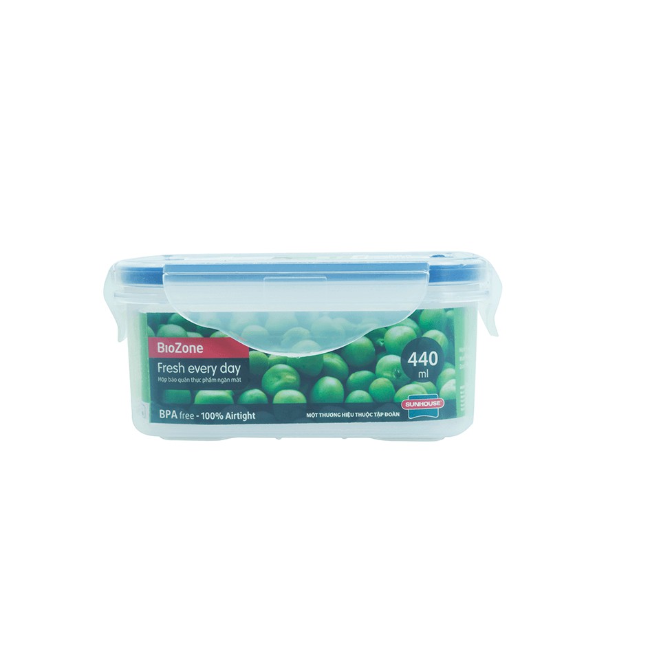 Hộp bảo quản thực phẩm ngăn mát Sunhouse BioZone KB-CO440P, Dung tích 440ml