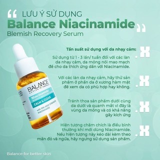 Serum Balance Niacinamide 15% giảm mụn, giảm thâm Blemish Recovery 30ml