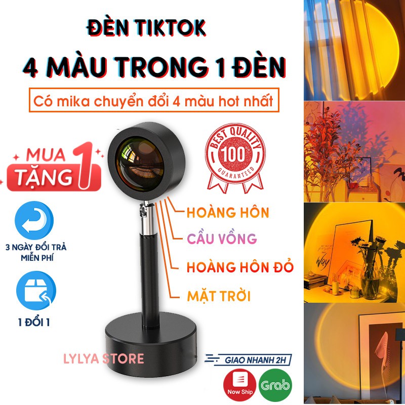 Đèn sunset 4IN1 đèn hoàng hôn đèn led trang trí decor chụp ảnh quay video livestream tiktok đẹp LYLYA Store