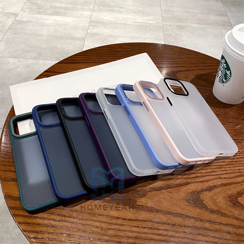 Ốp Điện Thoại Cứng Chống Sốc Bề Mặt Nhám Cho iPhone 13 14 Pro Max 14 Plus