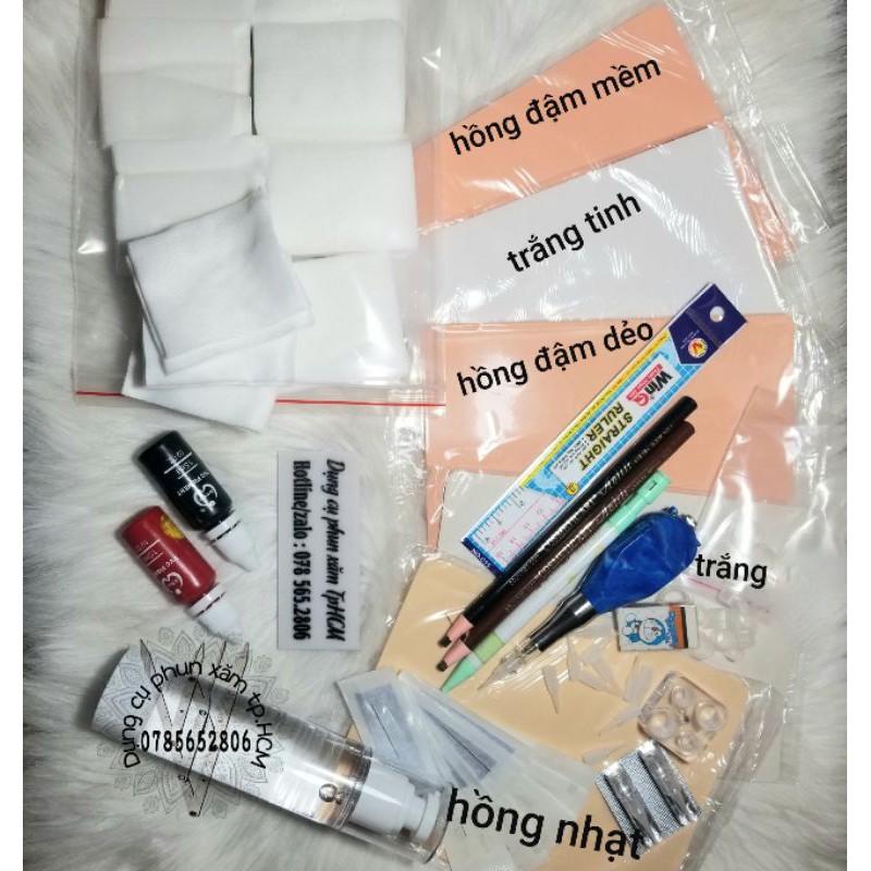 combo dụng cụ học phun xăm