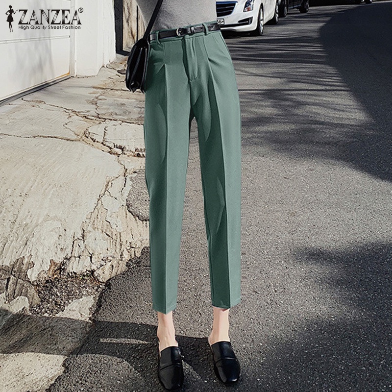 Quần dài ZANZEA ống rộng thời trang cho nữ