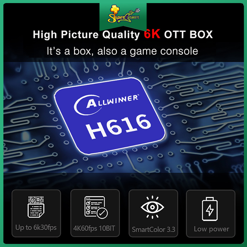 Tv Box H96 Max H616 Android 10 4g 64gb 1080p 6k Bt Kèm Phụ Kiện Đa Năng