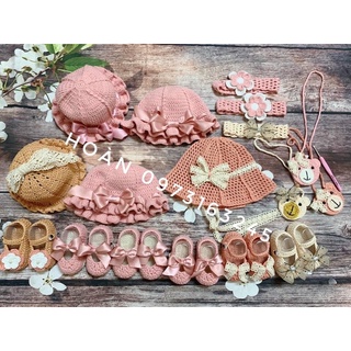 sét mũ giày nơ hồg cho bé gái