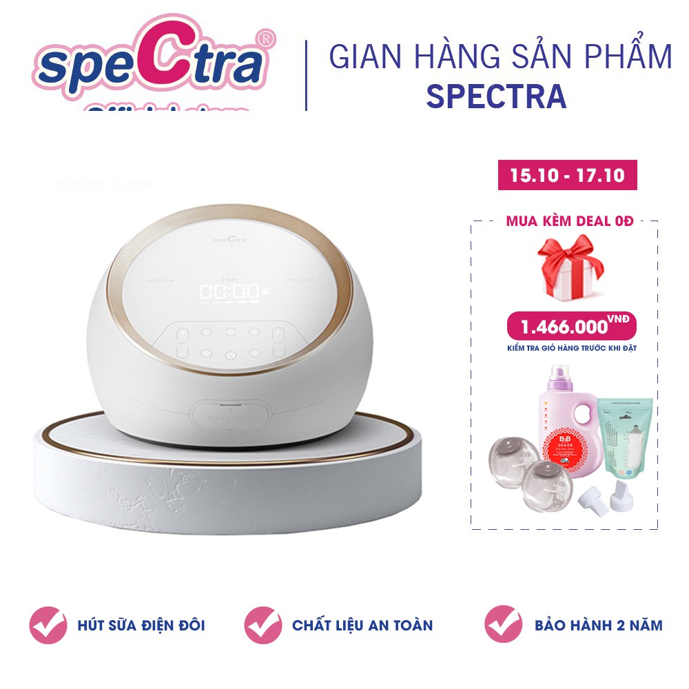 (Mua Kèm Deal 0đ) Máy Hút Sữa Điện Đôi/Kép Spectra Dual S (Bảo hành 2 năm)